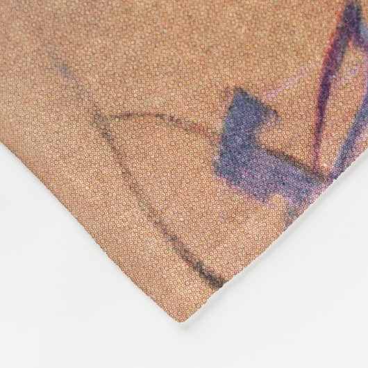 Pastel Portrait Fleece Deken (Hoek)