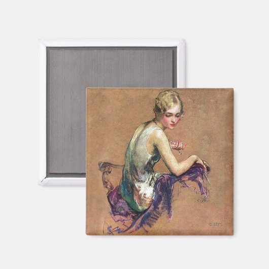 Pastel Portrait Magneet (Voorkant / Achterkant)