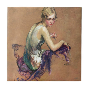 Pastel Portrait Tegeltje