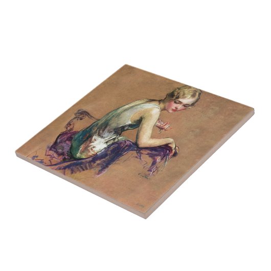 Pastel Portrait Tegeltje (Zijkant)