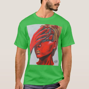 Pastel-portret voor de vloerbedekking t-shirt