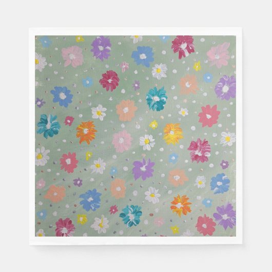 Pastel Posie Floral Party Servetten (Voorkant)