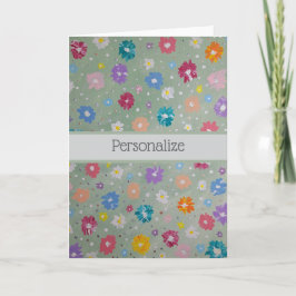 Pastel Posie Personalisatie Opmerking Kaart