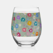 Pastel Posie Wijnglas Zonder Voet (Rechts)
