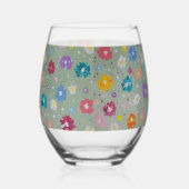 Pastel Posie Wijnglas Zonder Voet (Links)