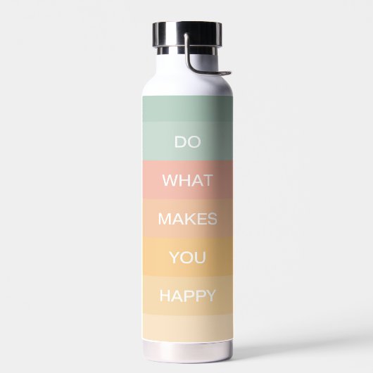 Pastel positieve quote Doe wat je gelukkig maakt Waterfles (Links)