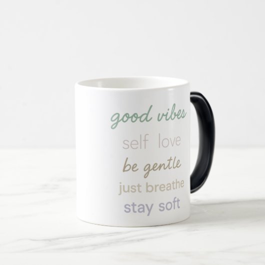 Pastel Positieve quotes – Goede vibes Zelfliefde B Magische Mok (Voorkant rechts)