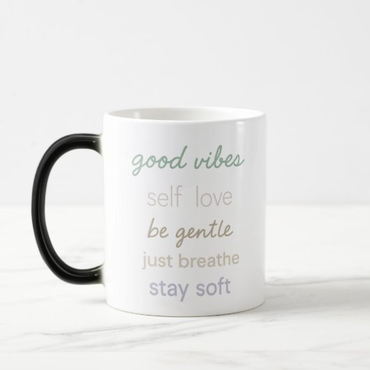 Pastel Positieve quotes – Goede vibes Zelfliefde B Magische Mok (Links)