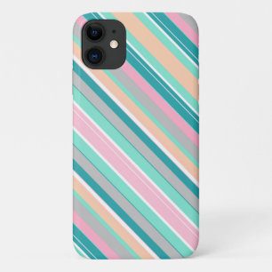 Pastel Positive Vibes Stripes iPhone 11 Hoesje