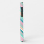Pastel Positive Vibes Stripes iPhone 11 Hoesje (Achterkant/links)