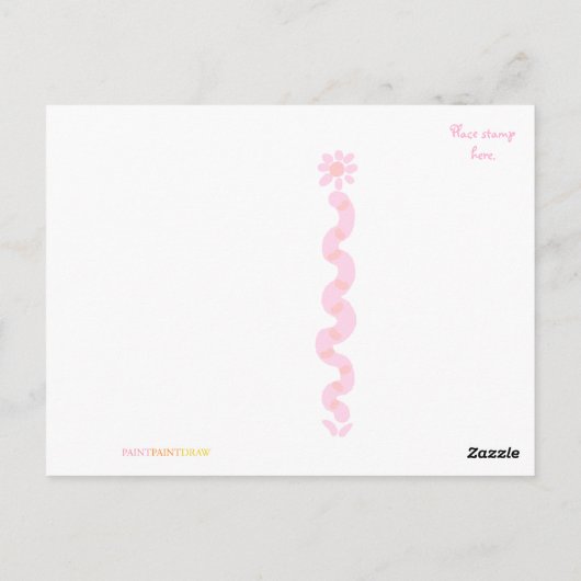 Pastel Posy briefkaart (Achterkant)