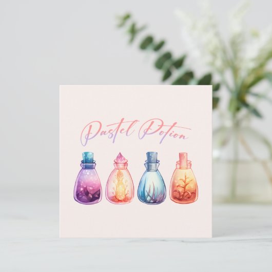 Pastel Potion – Schattigee en elegante heksentover (Staand voorkant)