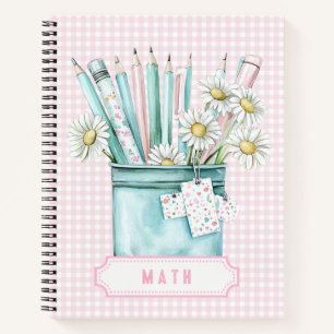 Pastel Potloden Wiskunde Notitieboek