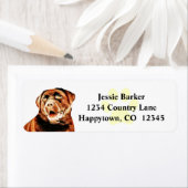 Pastel Potlood Chocolate Lab Return Address Label (Insitu)