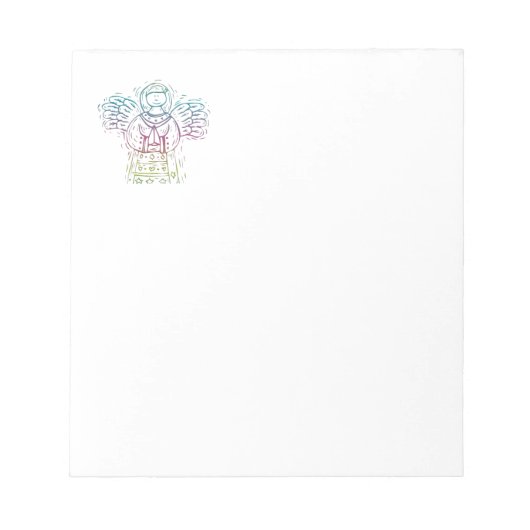 Pastel Praying Angel Notitieblok (Voorkant)