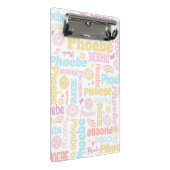 Pastel preppy glimlach gezichten ster aangepaste n mini klembord (Schuin)