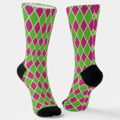 Pastel Preppy Golf Argyle Patroon Sokken (Gebogen)