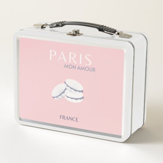 Pastel Preppy Macarons, roze Parijs Travel Art (Voorkant)
