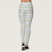 Pastel Preppy Madras Patchwork Stijl Geruite Tarta Leggings (Achterkant)