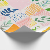 Pastel Preppy Patchwork Cadeaupapier (Hoek)