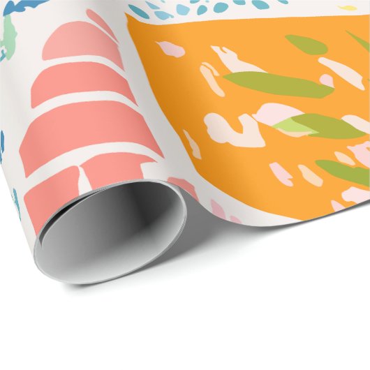 Pastel Preppy Patchwork Cadeaupapier (Rol Hoek)