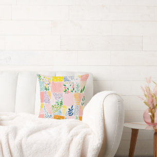 Pastel Preppy Patchwork Kussen