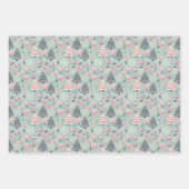Pastel Preteen Christmas Tree Gift Wrap Inpakpapier Vel (Voorkant 2)