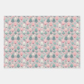 Pastel Preteen Christmas Tree Gift Wrap Inpakpapier Vel (Voorkant)