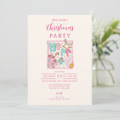 Pastel Prettig Kerstfeest Kaart (Staand voorkant)