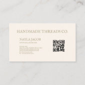 Pastel Pretty Girly Blush Pink Quilt Patchwork Visitekaartje (Achterkant)