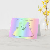Pastel Pride Gay Wedding Card voor bruiden Kaart (Gele Bloem)