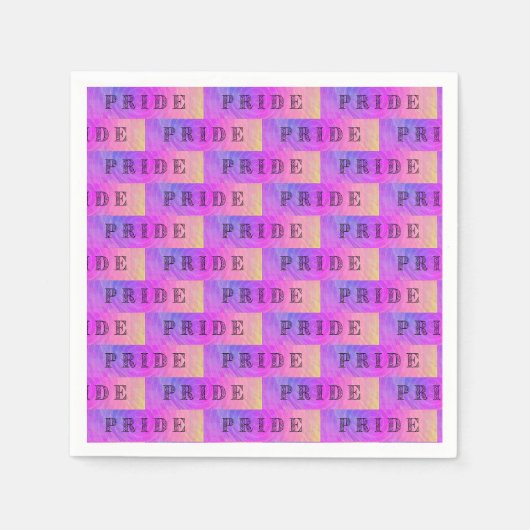 Pastel pride text servet (Voorkant)