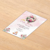 Pastel Princess 15 Quinceañera Verjaardag Uitnodig Acryl Uitnodigingen (Laagn)