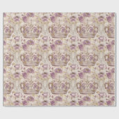 Pastel Princess Crowns Damask Pearls Cadeaupapier (Vlak)