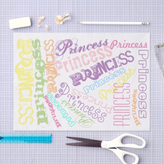 Pastel Princess gepersonaliseerde Rainbow Sherbert Tissuepapier (Craft)