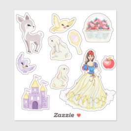 Pastel Princess sneeuwy-sticker Sticker