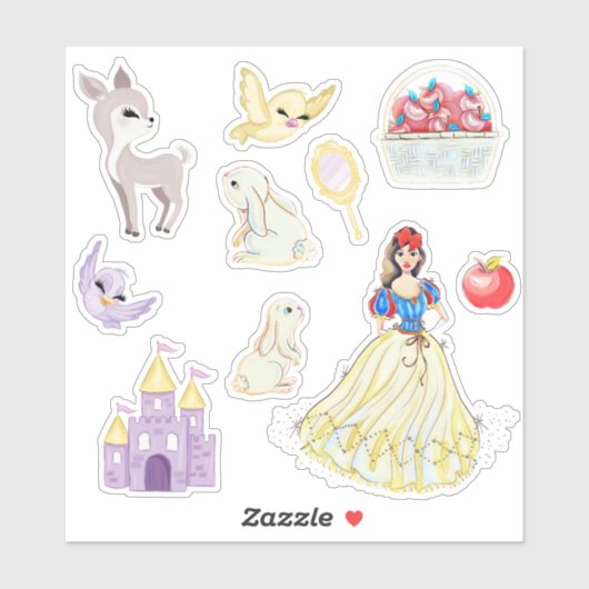 Pastel Princess sneeuwy-sticker Sticker (Vel)