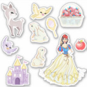 Pastel Princess sneeuwy-sticker Sticker (Voorkant)