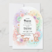 Pastel Prinses Bos Baby Shower Kaart (Voorkant)