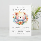 Pastel Printable Beer Baby shower Kaart (Staand voorkant)