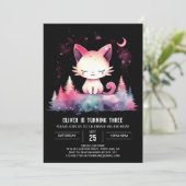 Pastel Printable Cat Birthday Kaart (Staand voorkant)