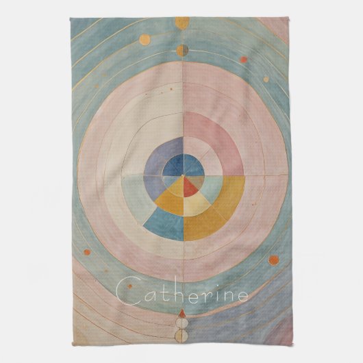 Pastel Prism: Rainbow Color Wielen Theedoek (Verticaal)