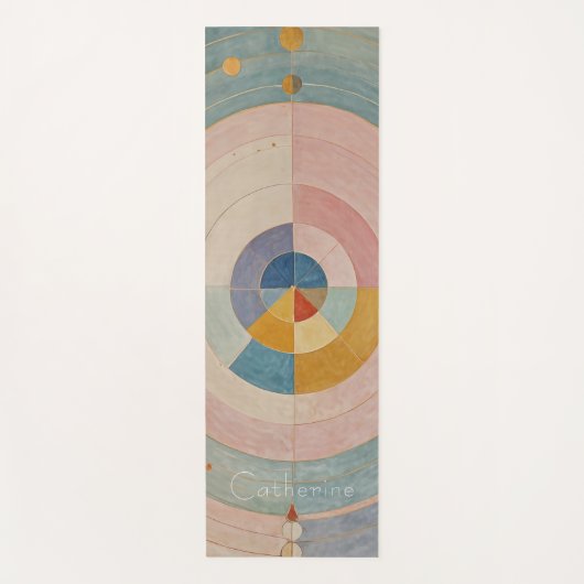 Pastel Prism: Rainbow Color Wielen Yogamat (Voorkant)