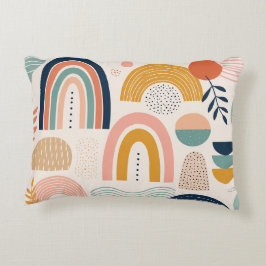 Pastel Prisma Boog Abstract Oppervlak Patroon Accent Kussen