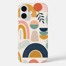 Pastel Prisma Boog Abstract Oppervlak Patroon iPhone 16 Hoesje