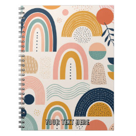 Pastel Prisma Boog Abstract Oppervlak Patroon Stij Notitieboek