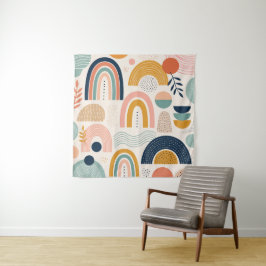 Pastel Prisma Boog Abstract Oppervlak Patroon Stij Wandkleed