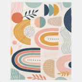 Pastel Prisma Boog Abstract Oppervlaktepatroon Fleece Deken (Voorkant)