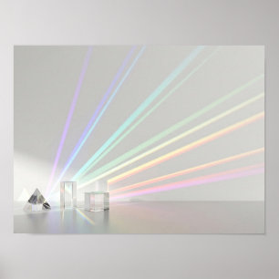 Pastel Prisma Spectrum Minimalistische Muurkunst Poster