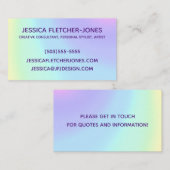 Pastel Prismatic Rainbow Ombre Visitekaartje (Voorkant / Achterkant)